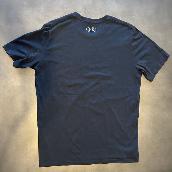 Mens Under Armour T- Shirt Size Large Graphic Logo Black Active HeatGear - Picture 3 of 3